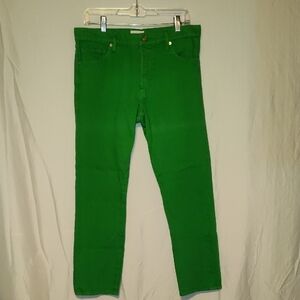 Frame Denim Straight Leg Women's  Le Slouch Vivid Greens Size 27 Grass Green